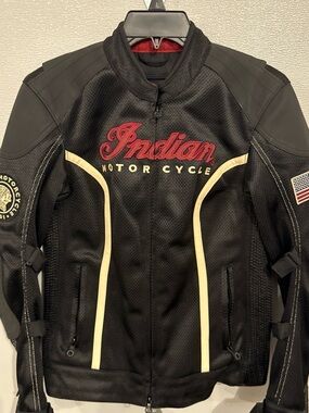 Indian Motorcycle Springfield Mesh Riding Jacket Women Black Armored XS America
